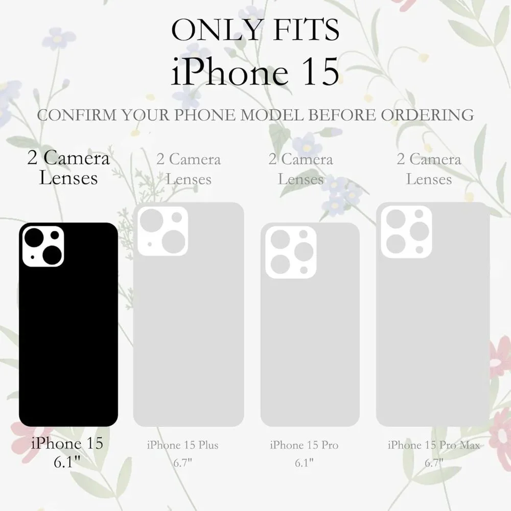 Floral Case for iPhone 15 Compatible with mag~Safe Clear Shockproof NEW IN BOX